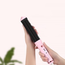 Negative Ion Hair Straightening Comb Tourmaline Ceramic Heated Hair Brush Roll &