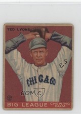1933 Goudey Big League Chewing Gum R319 Ted Lyons #7 HOF r9m