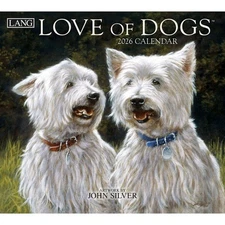 Lang Love of Dogs 2026 Wall Calendar by John Silver, 13.4'' X 12