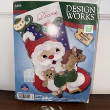NIP Design Works Felt Santa Toys 18  Stocking Kit