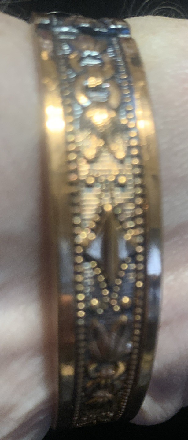 Whiting & Davis signed Solid Copper Embossed Orna… - image 3