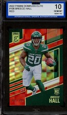 2022 DONRUSS ELITE RED #108 BREECE HALL ISA 10 (RC) /399 NY JETS *ADT5962