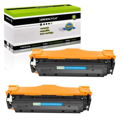 2PK CE411A CY Toner Fit For HP LaserJet Pro300 Color M351a MFP M375NW 400 M471dn