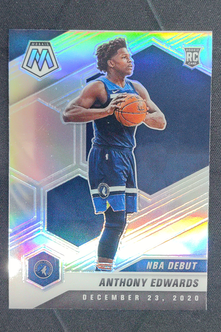 2020-21 Panini Mosaic Anthony Edwards NBA Debut Silver Rookie RC #261