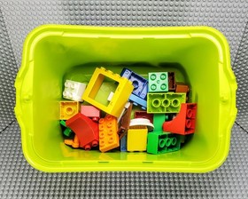 LEGO - DUPLO - 4624 - Brick Box Green - Complete Set with Manual - Ships Fast!
