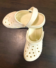 Crocs Classic Clog Comfort Plus White Rubber Slip-On Lightweight US 6