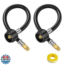 Alloxity 15 inch RV Propane Tank Hose Replacement,QCCI to 1/4'' Inverted Male