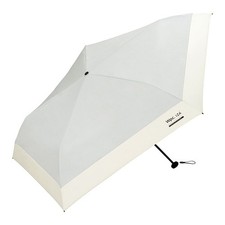 Wpc. IZA Light Slim Folding Umbrella UV 100 Sun Rain 55cm Gray White ZA026