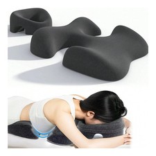 New 2PC Face Down Massage Pillow Set Chest Support Non-Slip Dark Gray