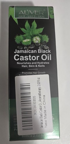 Jamaican Black Castor Oil, 100% Pure Cold Pressed Organic Oil 2oz ~ 60ml New!