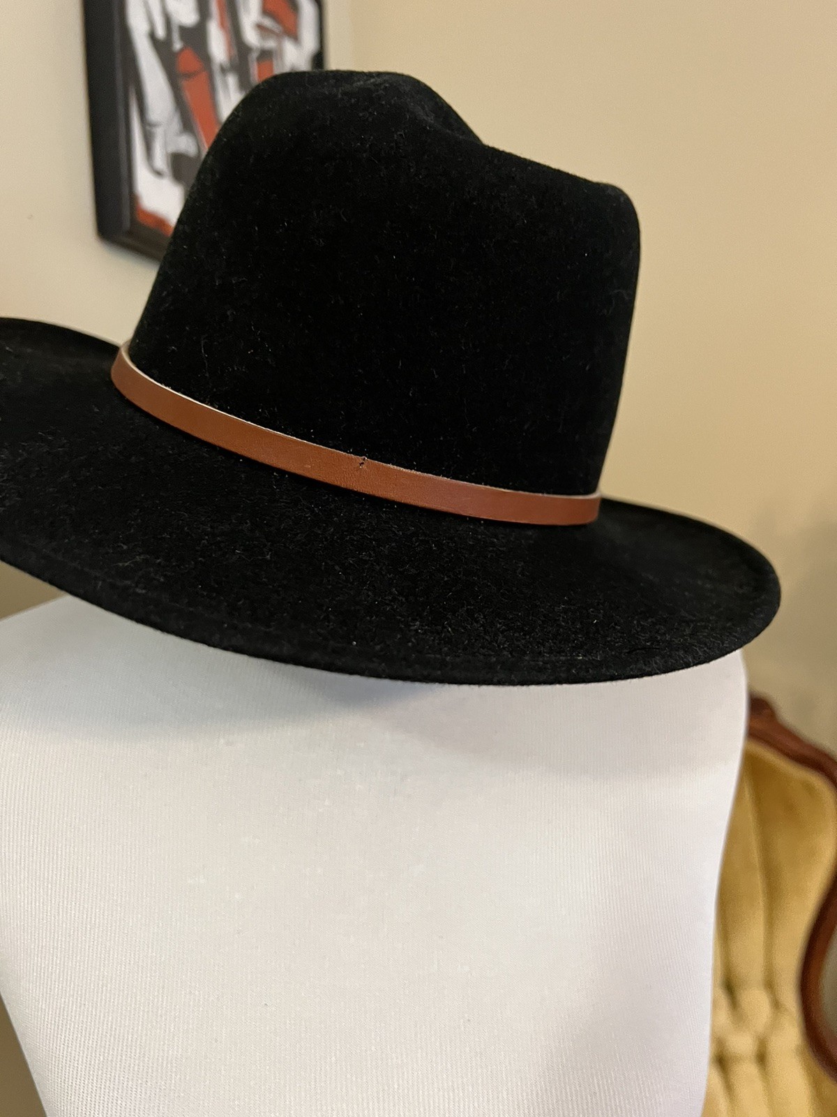 pendleton wool Hat Black 100% Virgin Wool Medium … - image 1