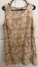 Tommy Hilfiger NWOT Women’s Sleeveless Beige Palm Tree Dress 16