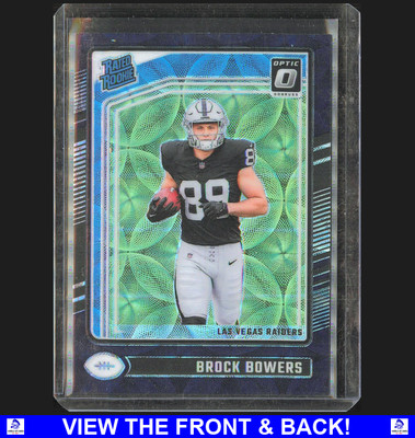 Brock Bowers 2024 Donruss Optic Purple Scope Rated 215 Exclusive RC Raiders