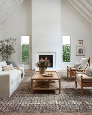 Amber Lewis Billie Collection, Ocean & Brick 8'-6''x11'-6'' Area Rug   Antique &