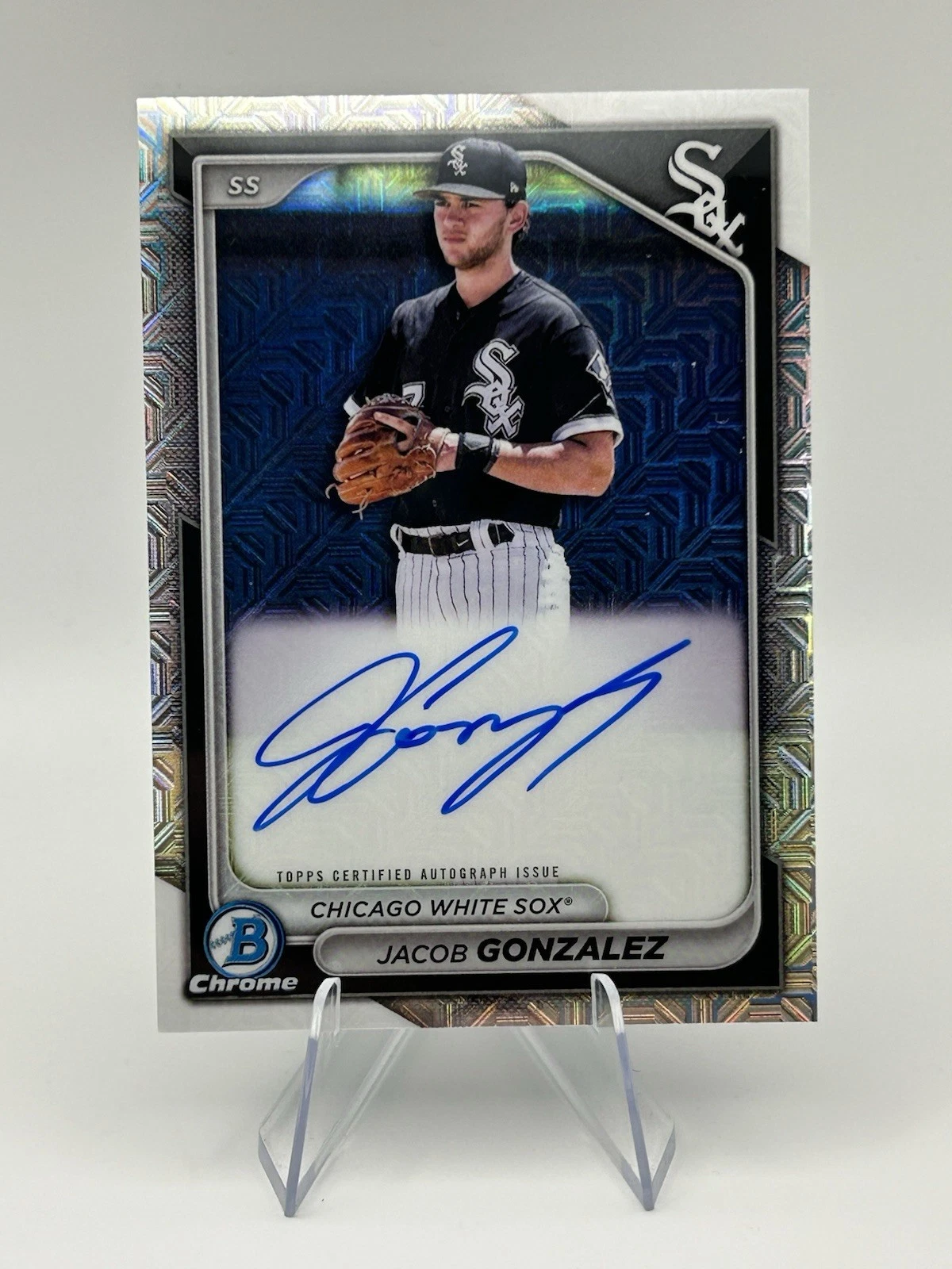 2024 Bowman Chrome JACOB GONZALEZ Mega Box Mojo Refractor Autograph #BMA-JGO