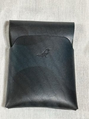 HARLAND HANDMADE CRAFT LORE EMERSON BLUE LEATHER MINIMALIST WALLET NEW SOLD OUT