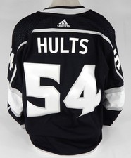 2020-21 Los Angeles Kings Cole Hults #54 Game Issued Black Jersey Pre Season