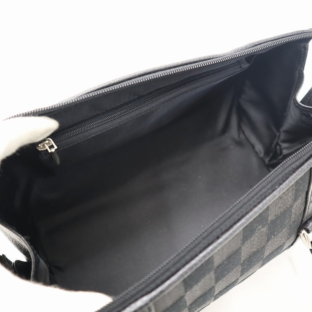 Select Black Leather Ichimatsu Pattern Cylindrica… - image 6