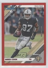 2019 Panini Donruss Press Proof Red Jared Cook #196 10k8