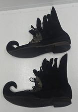 RARE Handmade Black Curled Toe Elf Genie Jester Boots Medieval Renaissance Fairs