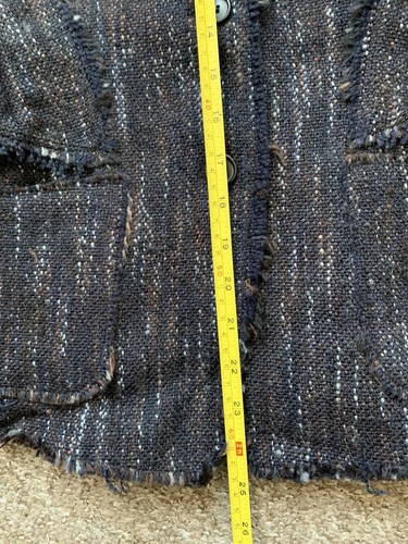 Paul Smith 100% Virgin Wool Jacket Size EU 44 UK 10/12 Quirky Fringed Twill - Picture 9 of 10