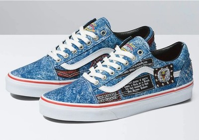 Vans Cobra Kai Eagle Fang Old Skool Skate Denim-Like Shoes Mens Size 9.5