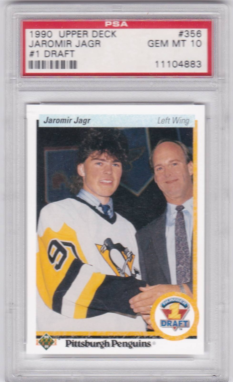 1990 Upper Deck Jaromir Jagr Rookie RC #356 PSA 10 GEM MT Penguins Free Shipping