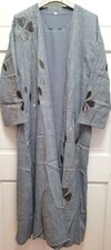Women's Abaya Islamic Maxi Dress w/ Kaftan  Shawl/Dupatta - Gray - 44", 52"L