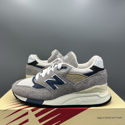 New Balance 998 Made In USA Trainers Navy Grey Suede Casual Shoes