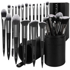 18-Piece Deluxe Makeup Brush Set with Travel Case - Ideal for Beginners 