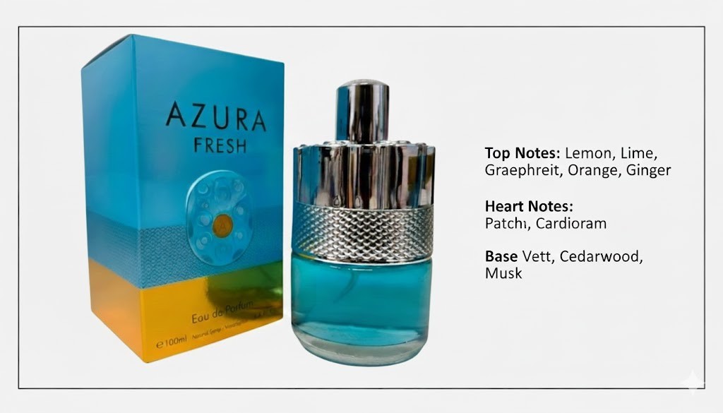 Azura Fresh for Men - 3.4oz EDP - Inspired by Azzaro's Wanted