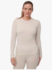DANISH ENDURANCE Base Layer Women's Merino Wool Thermal Long Sleeve Off White M