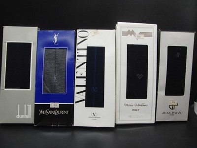 5er Set gemischte Marken Dunhill, YSL, Valentino, Mario, Jean Patou Socken HK12