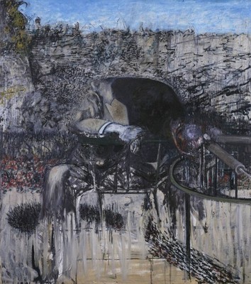 Francis Bacon - Figur in einer Landschaft Surrealist Expressionist Gemälde A1-A4 Po
