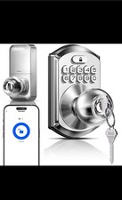 Smart Door Knob with Keypad Keyless Entry Digital Lock Satin Nickel READ DESCRIP