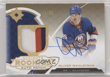 2019 Ultimate Collection Rookies Gold 8/99 Oliver Wahlstrom #139 Patch Auto um0
