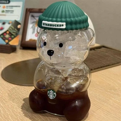 Reino Unido Starbucks Barista Bear Cup Edición Limitada Taza de Vidrio Regalo de Navidad 590 ml 2026