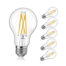 A19 Edison Light Bulbs 8W 60W Equivalent Dimmable LED 2700k Amber Warm White