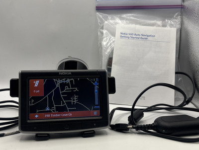 Nokia 500 Auto Navigation GPS w/ CR-91 Mount Cables Manuals Bundle Tested