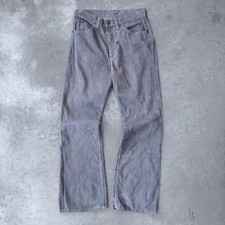 Vintage 70s Levi's 517 Corduroy Pants Flare Bootcut Gray 29 x 29