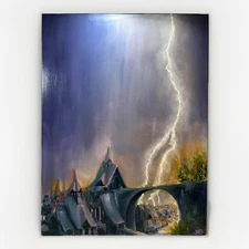 Original Oil painting on canvas size 18”x24” Ready To Hang “Quiet Thunder”