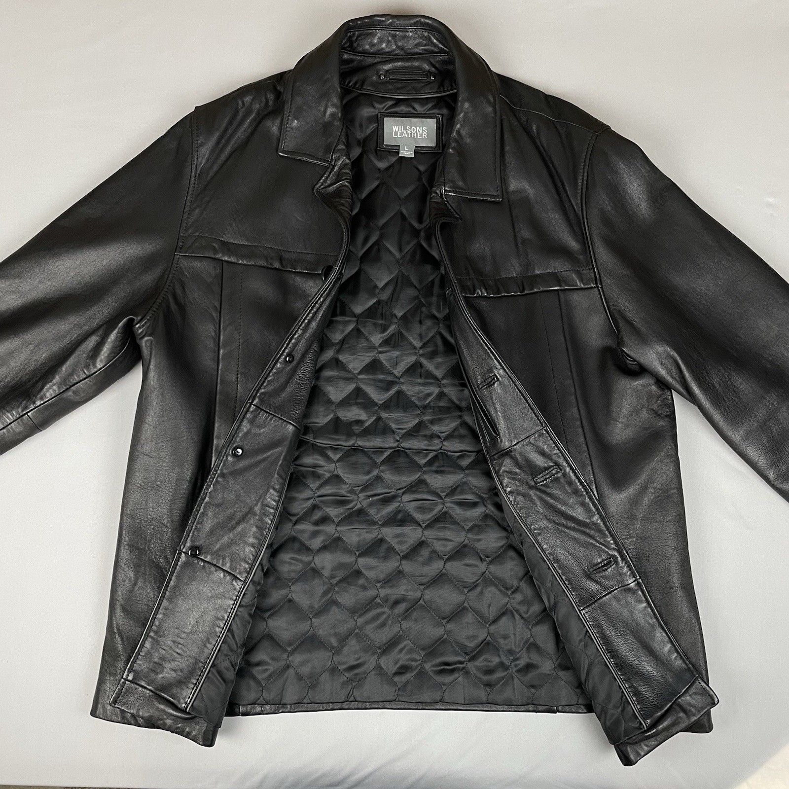 Wilsons Dylan 4-Button Leather Jacket Blazer Spor… - image 12