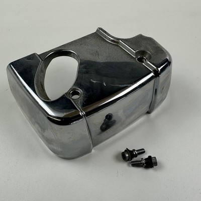 Honda VT400 Shadow 2011 Front Left motor engine top chrome cover trim fairing