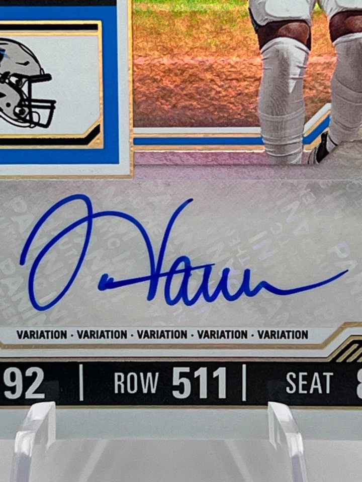 Josh Vann - 2023 Panini Contenders #167 Midfield Ticket Auto /50 Panthers RC SP - Image 2 of 4