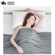 Upgraded Lightweight Breathable Cooling Blanket 50"x70" - Ideal for Night Sweats