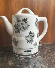 BELLA Electric Kettle 1.5 Liter Ceramic Boil Swivel Base Water Heater - Flowers