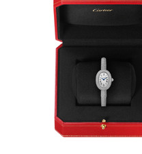 Cartier Baignoire Mini 18k White Gold Size 16 Full Diamond Ref. HPI01773 3