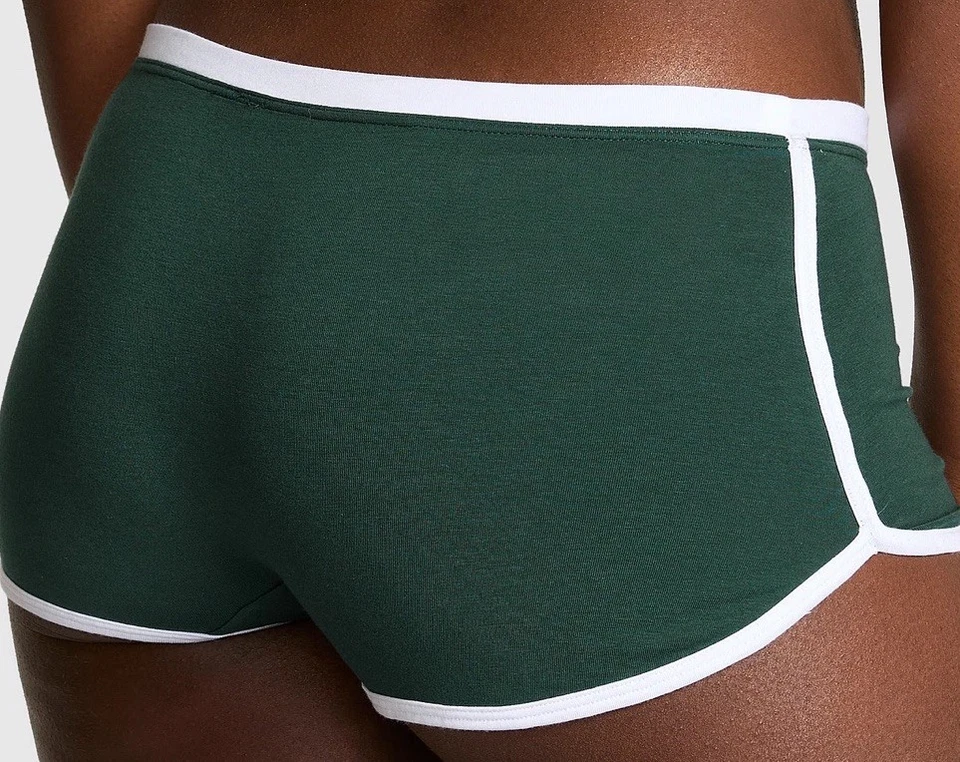 Victoria Secret PINK COTTON DORM BOYSHORT PANTY XL Dark Green - Image 2 of 3