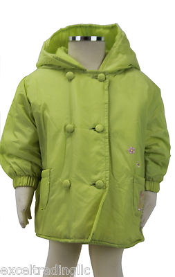 JACADI Mädchen Siecle Limettengrüner Federparka Größe 6 Monate NWT 96$
