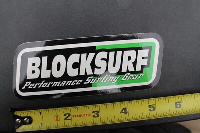 Block Surf Surfboard Gear Green Black Leash Rack OG V40B Vintage Surfing STICKER